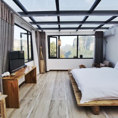 澜山·峡谷绝壁星空晚霞房