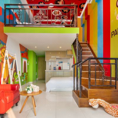 复式亲子家庭三床房-带洗衣机