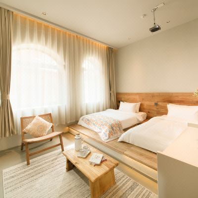 七号榻榻米投影双床房