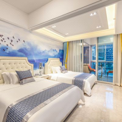 豪华双床房-洗衣机+冰箱