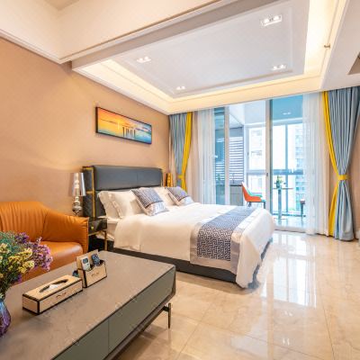 城景豪华阳台大床房-洗衣机+冰箱