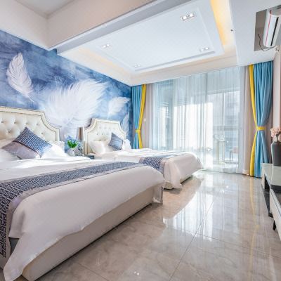 轻奢阳台双床房-洗衣机+冰箱