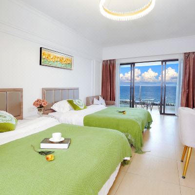 海天一线.180度正海景双床房(可观日出海景阳台)