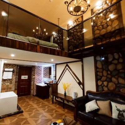 秋千吊床双人浴缸套房