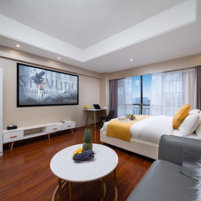 影院城景大床房(冰箱+洗衣机)