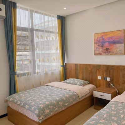 舒适城景双床房（带厨房+酒店提供自助洗衣房）