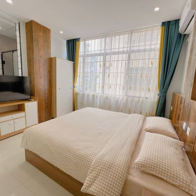 温馨大床房（带厨房+酒店提供自助洗衣房）