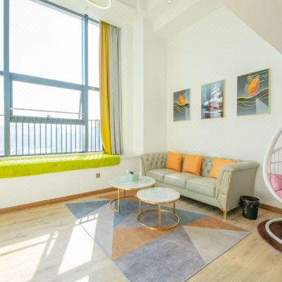 江景澳门夜景复式大床房