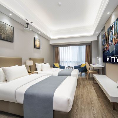 禧悦影视双床房（巨幕投影+星城夜景）