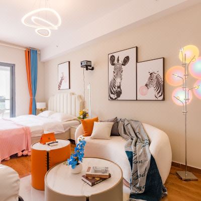 轻奢投影大床房（高清投影+阳台+洗衣机）