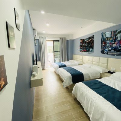 精品园景三床房