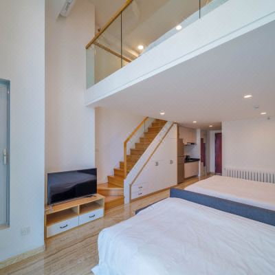 奢华一线全景LOFT四床家庭房