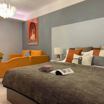 豪华大床房[洗衣机+冰箱+阳台+投影仪]