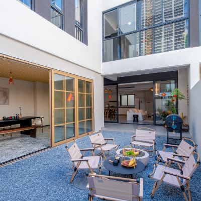 飞鸟与婵·4房7床聚会别墅·自动麻将+KTV+庭院烧烤+全套房