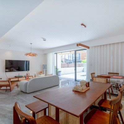 特惠4房7床海景别墅+庭院烧烤+自动麻将+KTV+全套房