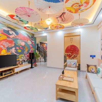 玥海别墅·松叶町4房7床KTV烧烤-带电动麻将