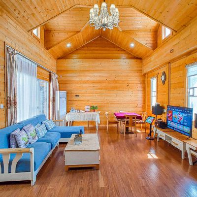 桐竹居·木屋别墅（2房3床）-自带庭院+KTV+麻将+烧烤+厨房