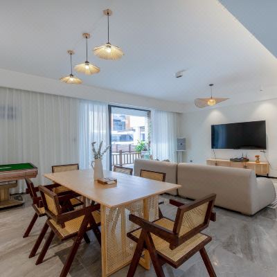 橘子汽水4房海滨别墅（自动麻将机+KTV+厨房+烧烤）