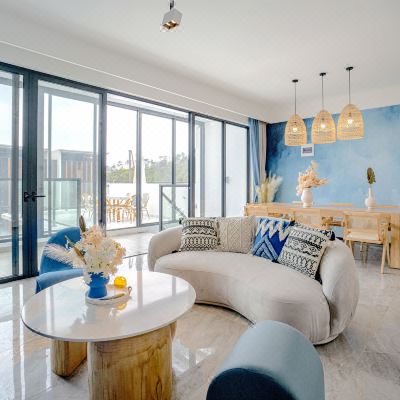 浪漫晚霞6房海滨别墅（戏水池+自动麻将机+KTV+厨房+烧烤）