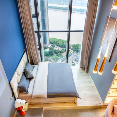 loft高层轻奢一线江景套房（俯瞰橘子洲）