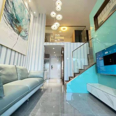 LOFT轻奢粉色双床套房