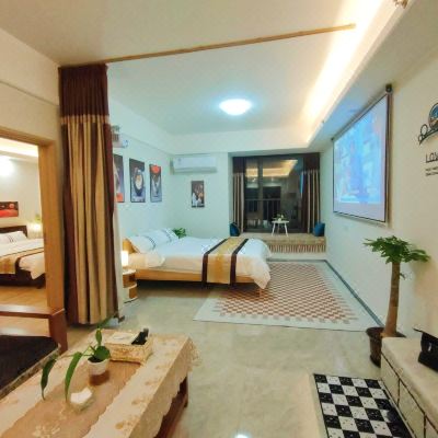 100寸4K投影双房双床景观套房