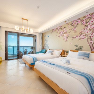 诗画主题高层全海景双床房（带浴缸）