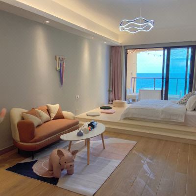 极简榻榻米电影日出海景亲子套房