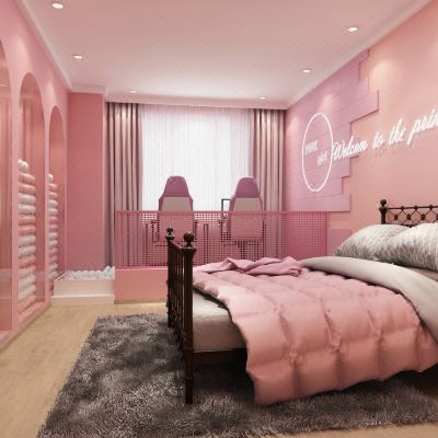 粉色海洋球大床房