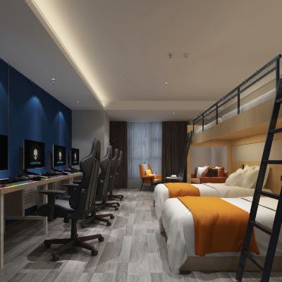 景观电竞四人间（I5+2060显卡+ASUS 165HZ电竞显示屏+傲风电竞椅）