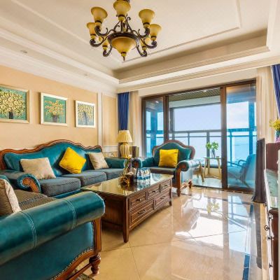 美式一线海景三居室家庭影院套房