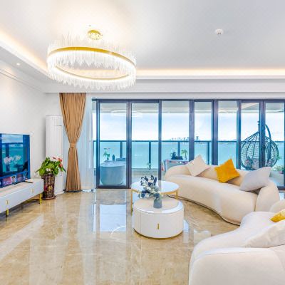 现代风格180°一线海景大平层三居室套房-带浴缸、观日出