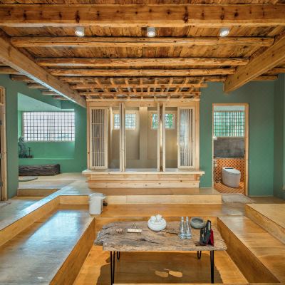 青林·山有枢古风庭院榻榻米套房家庭房