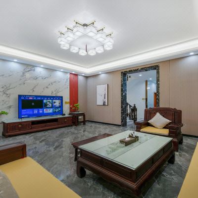 中式风情·7房12床烧烤ktv别墅+KTV+庭院烧烤+桌球室+自动麻将