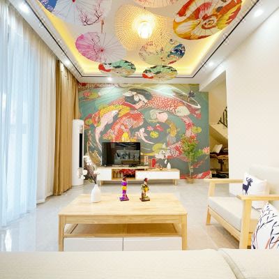 临海·松叶町•4房7床烧烤别墅+KTV+庭院烧烤+自动麻将