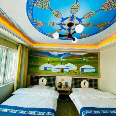 民族风标准双床房