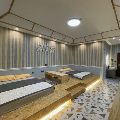 田园双大床榻榻米房