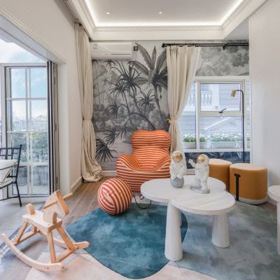 安徒生亲子套房『梦幻森林主题|超大亲子互动空间|双阳台|儿童高低床』