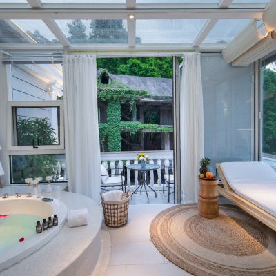 普鲁斯特圆床套房『星空圆形浴缸|观景阳台|东南亚风』