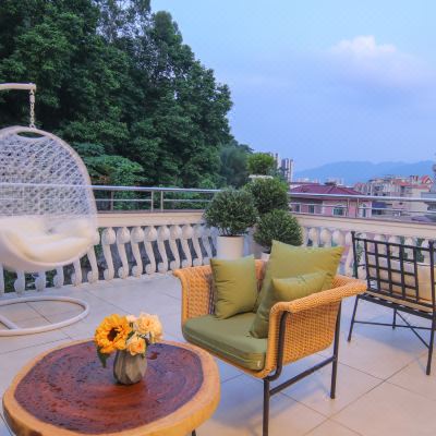 佩索阿大床房『超大露台|独立院落|复古浴缸|纯爱风吊篮』