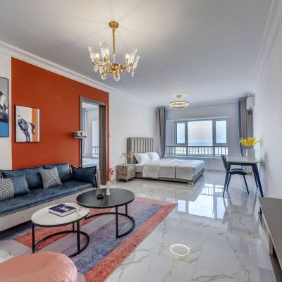 日出海景投影双大床套房