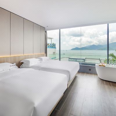 豪华海景浴缸家庭双床房（记忆枕+高端床垫+浴缸+智能客控）