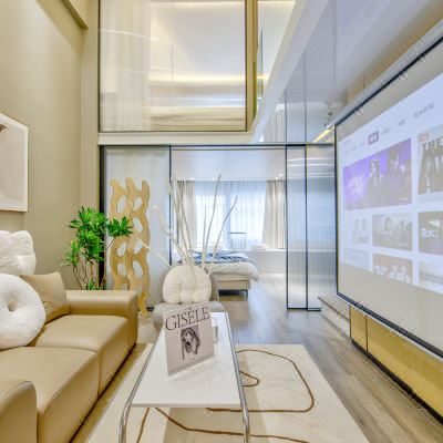 高级度灰loft三房一厅（巨屏投影套房）