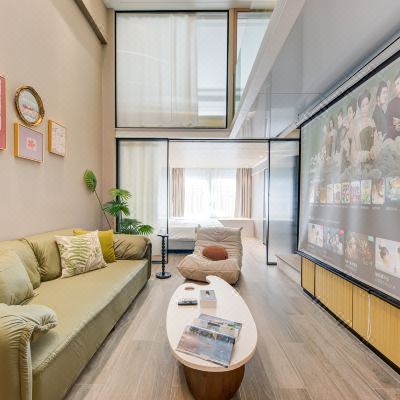 森系复古loft三室一厅（巨屏影院套房）