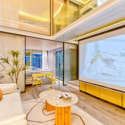 奶油风loft三房一厅（巨屏影院套房）