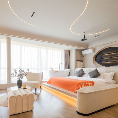 安若素+VIP巨幕影院+浴缸+洗衣机+长风街夜景