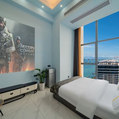 loft复式180度亲子双床房（酒店提供自助洗衣机）