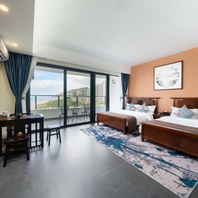 新中式一线海景双床房