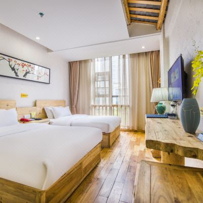 山月双床房-香樟木家具+净化空气+健康伴侣