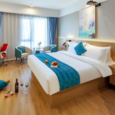 投影大床房丨全屋智能+小度AI客控+喜临门床垫+冰箱+洗衣机+厨房